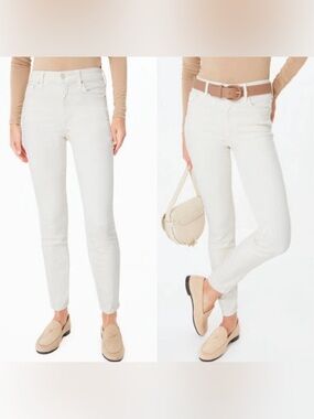 Mother Denim Antique White High Waisted Looker Ankle Jeans Size 26